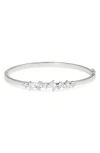 Nordstrom Cubic Zirconia Cluster Hinge Bangle In Metallic