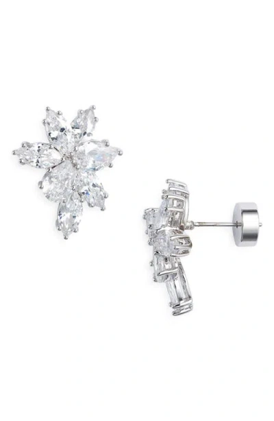 Nordstrom Cubic Zirconia Cluster Stud Earrings In Metallic