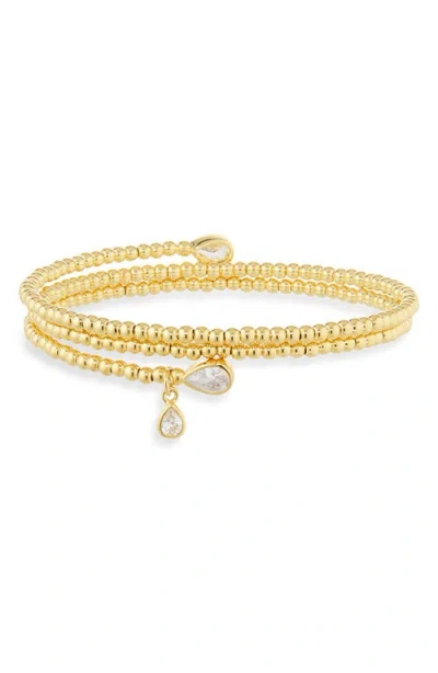 Nordstrom Cubic Zirconia Coil Bracelet In Gold
