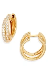 Nordstrom Cubic Zirconia Double Hoop Earrings In Gold