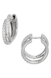 Nordstrom Cubic Zirconia Double Hoop Earrings In Metallic