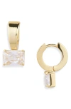 Nordstrom Cubic Zirconia Drop Huggie Earrings