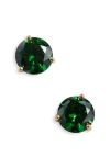 Nordstrom Cubic Zirconia Earrings In Emerald- Gold
