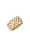 Nordstrom Cubic Zirconia Grid Ring In Gold