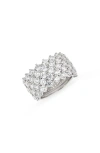 Nordstrom Cubic Zirconia Grid Ring In Metallic