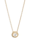 Nordstrom Cubic Zirconia Halo Pendant Necklace In Gold