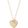 Nordstrom Cubic Zirconia Heart Charms Duo Necklace In Clear- Gold
