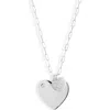 Nordstrom Cubic Zirconia Heart Charms Duo Necklace In Silver