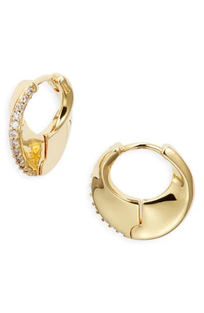 Nordstrom Cubic Zirconia Huggie Hoop Earrings In Gold