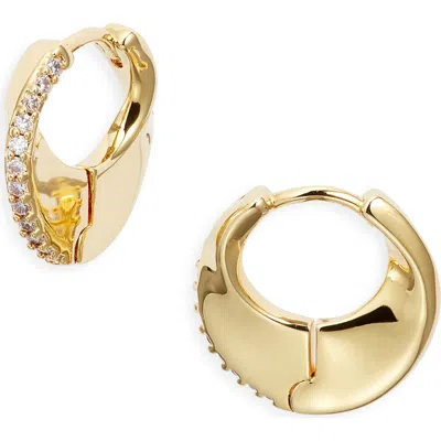 Nordstrom Cubic Zirconia Huggie Hoop Earrings In Gold