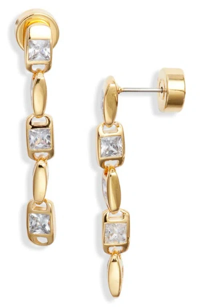 Nordstrom Cubic Zirconia Linear Drop Earrings In Gold
