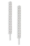 Nordstrom Cubic Zirconia Linear Drop Earrings In Silver