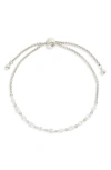 Nordstrom Cubic Zirconia Marquise Slider Bracelet In Clear- Silver