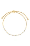 Nordstrom Cubic Zirconia Marquise Slider Bracelet In Gold