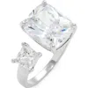 Nordstrom Cubic Zirconia Moi Et Toi Ring In Clear- Silver