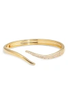 Nordstrom Cubic Zirconia Pavé Bypass Cuff Bracelet In Gold