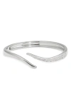 NORDSTROM NORDSTROM CUBIC ZIRCONIA PAVÉ BYPASS CUFF BRACELET