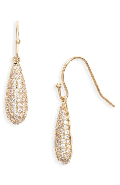 Nordstrom Cubic Zirconia Pavé Drop Earrings In Gold