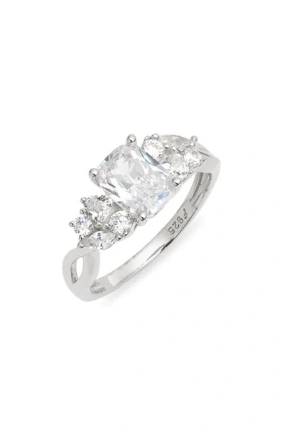 Nordstrom Cubic Zirconia Ring In Platinum Plated