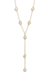 Nordstrom Cubic Zirconia Station Y Necklace In Gold