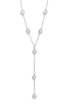 Nordstrom Cubic Zirconia Station Y Necklace In Metallic