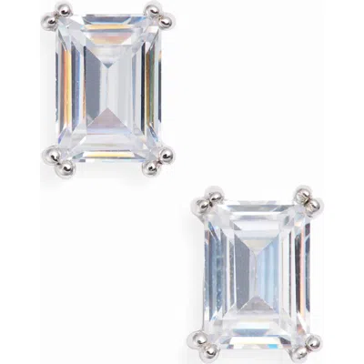 Nordstrom Cubic Zirconia Stud Earrings In Clear- Silver