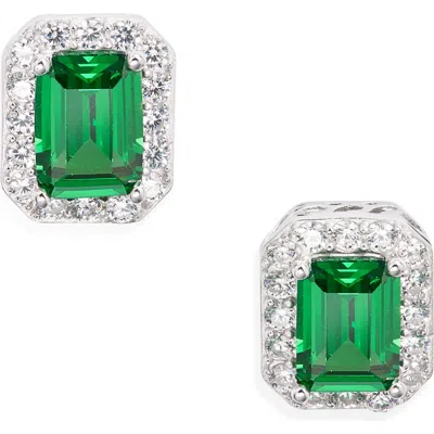 Nordstrom Cubic Zirconia Stud Earrings In Green