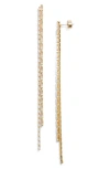 Nordstrom Cubic Zirconia Tassel Earrings In Clear- Gold