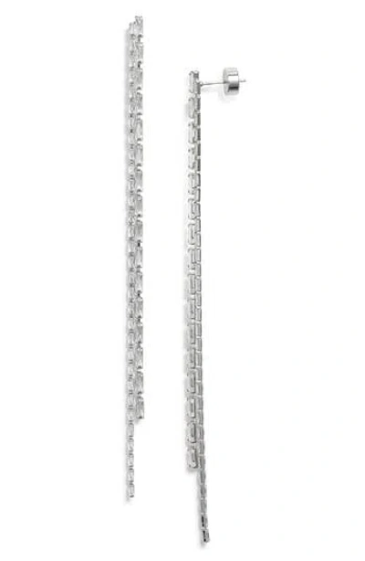 Nordstrom Cubic Zirconia Tassel Earrings In Metallic