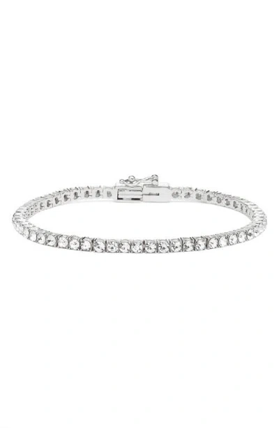 Nordstrom Cubic Zirconia Tennis Bracelet, 3mm In Metallic