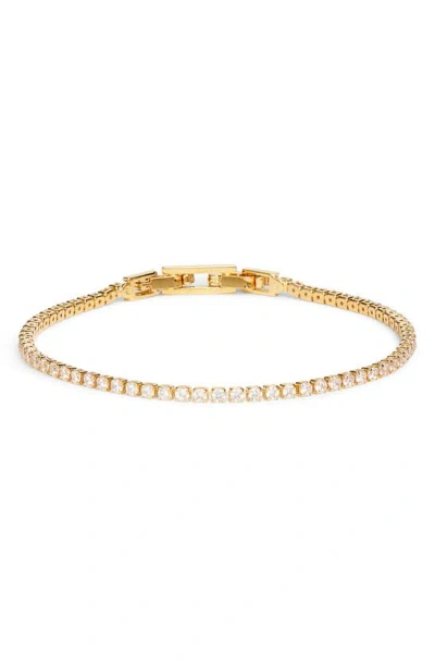 Nordstrom Cubic Zirconia Tennis Bracelet In Clear- Gold