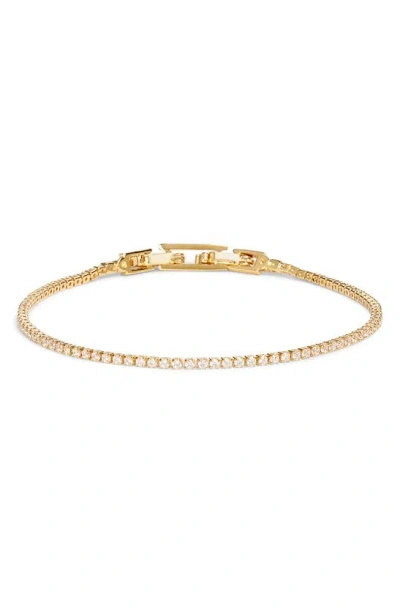 Nordstrom Cubic Zirconia Tennis Bracelet In Clear- Gold