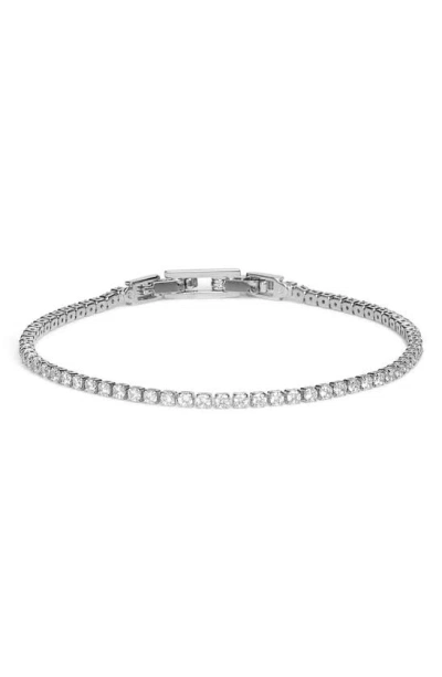 Nordstrom Cubic Zirconia Tennis Bracelet In Clear- Silver
