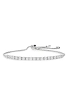 Nordstrom Cubic Zirconia Tennis Slider Bracelet In Metallic