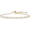 Nordstrom Cubic Zirconia Tennis Slider Bracelet In Clear/gold