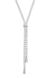 Nordstrom Cubic Zirconia Tennis Y-necklace In Metallic