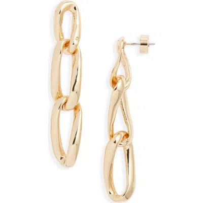 Nordstrom Curb Chain Linear Drop Earrings In Gold