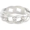 Nordstrom Curb Link Cuff Bracelet In Rhodium