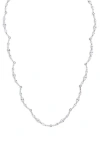 Nordstrom Dainty Cubic Zirconia Collar Necklace In Clear- Silver