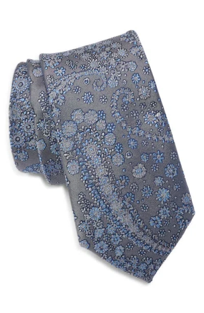 Nordstrom Davari Paisley Silk Tie In Gray