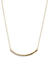 Nordstrom Delicate Mixed Cubic Zirconia Bar Pendant Necklace In Clear- Gold