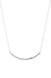 Nordstrom Delicate Mixed Cubic Zirconia Bar Pendant Necklace In Clear- Silver