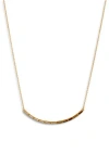 Nordstrom Delicate Mixed Cubic Zirconia Bar Pendant Necklace In Gold