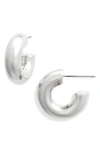 Nordstrom Demi Fine Chunky Hoop Earrings In Sterling Silver Plated
