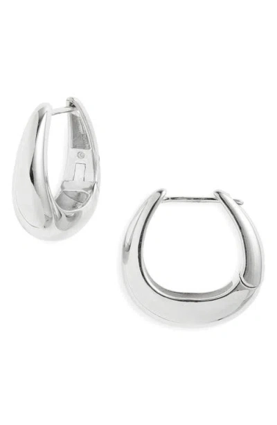 Nordstrom Demi Fine Crescent Huggie Hoop Earrings In Metallic