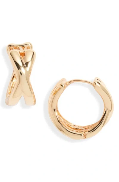 Nordstrom Demi Fine Crisscross Huggie Hoop Earrings In Gold