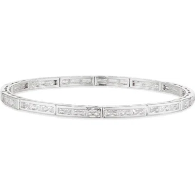 Nordstrom Demi Fine Cubic Zirconia Stretch Bracelet In Silver