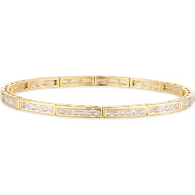 Nordstrom Demi Fine Cubic Zirconia Stretch Bracelet In Gold