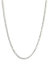 Nordstrom Demi Fine Cubic Zirconia Tennis Necklace In Sterling Silver Plated
