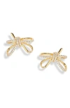 Nordstrom Demi Fine Delicate Bow Stud Earrings In Gold